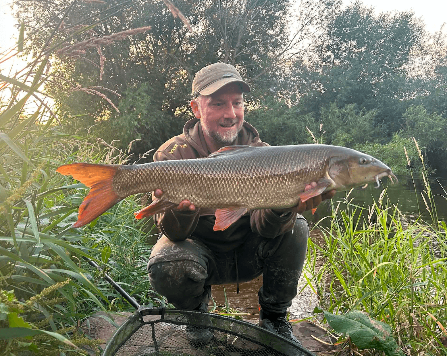 Danny with a barbel from the River Wharfe