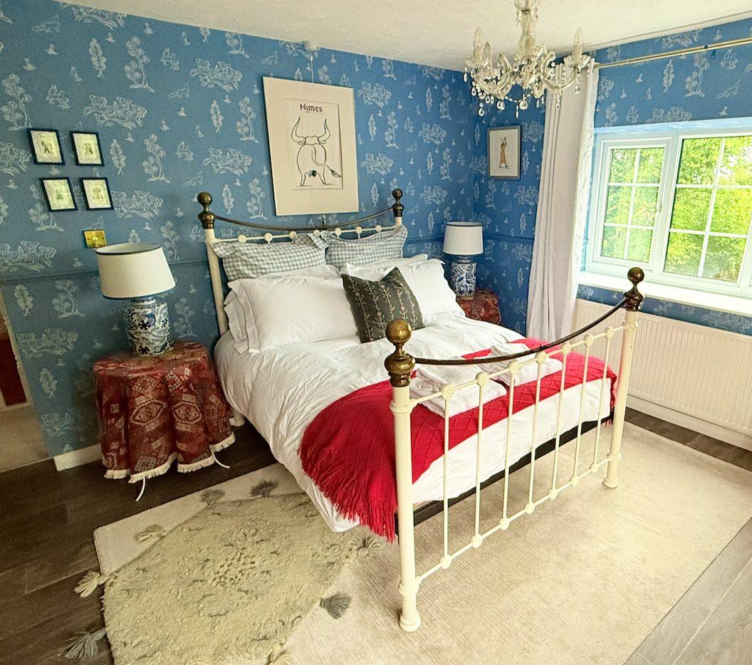 Blue room at Wharfe Bank Cottage