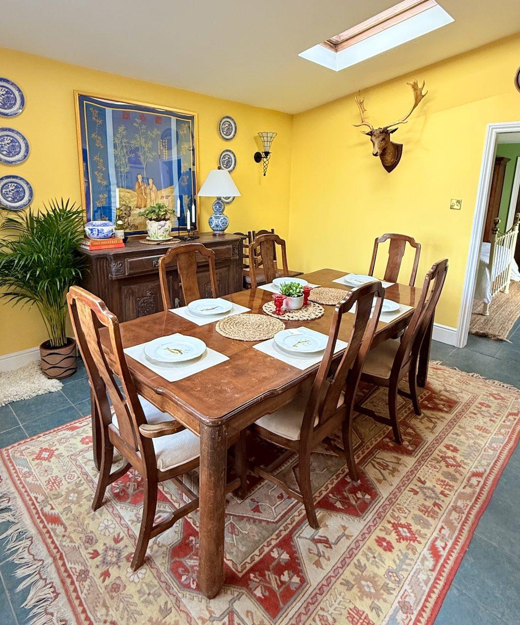 Dining room at Wharfe Bank Cottage